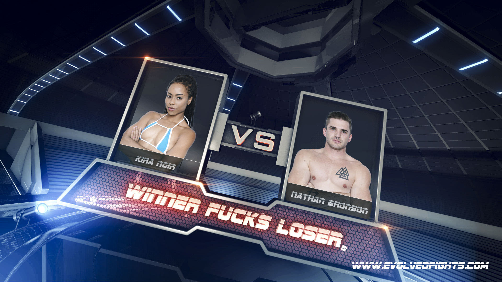 Photo number 5 from Nathan Bronson Vs. Kira Noire - Winner Fucks the Loser shot for Evolved Fights on Kink.com. Featuring Kira Noir and Nathan Bronson in hardcore BDSM & Fetish porn.