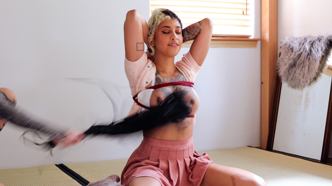 Photo number 4 from Cam-Handled Part 1: Cam Damage and Ravyn Alexa shot for Kinky Bites on Kink.com. Featuring Cam Damage and Ravyn Alexa in hardcore BDSM & Fetish porn.