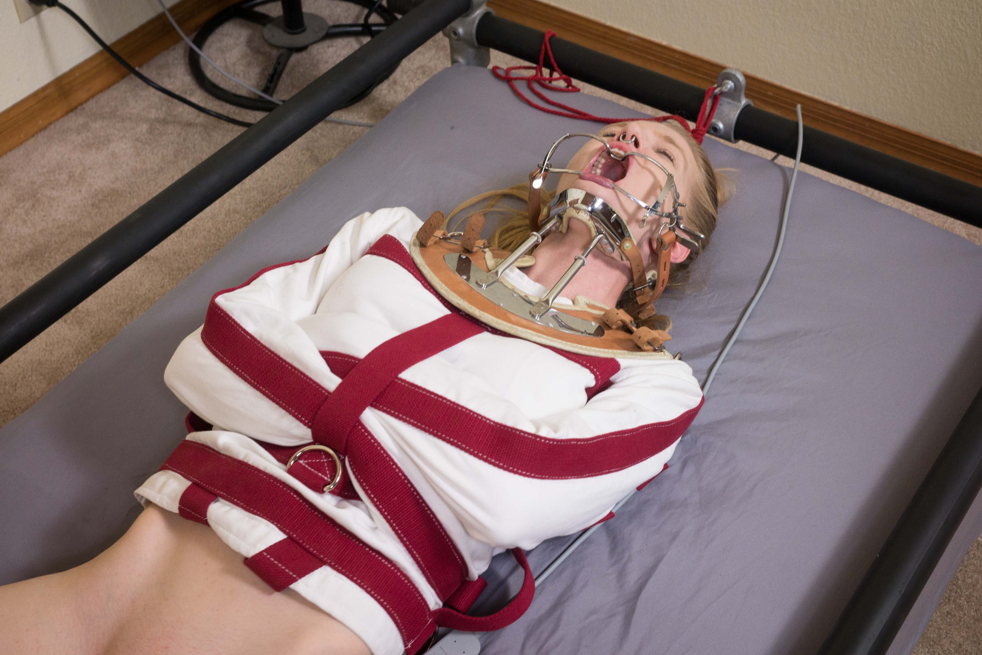 Photo number 44 from Electro Straitjacket Exposure, Part One shot for Bondage Liberation on Kink.com. Featuring Rachel Greyhound and Elise Graves in hardcore BDSM & Fetish porn.