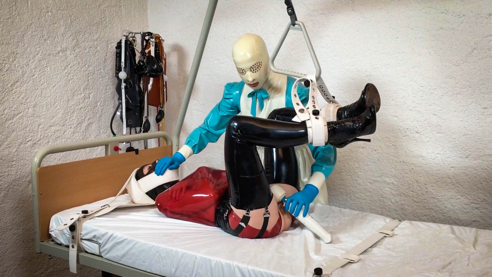 Photo number 8 from Rubber Electro Clinic shot for Bondage Liberation on Kink.com. Featuring Elise Graves and Anna Rose in hardcore BDSM & Fetish porn.