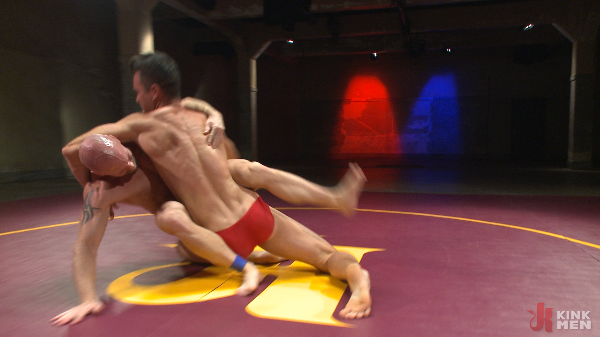 Photo number 3 from Naked Kombat: Mitch Vaughn vs BJ Adia (Beau Reed) shot for KinkMen Classics on Kink.com. Featuring Mitch Vaughn and Beau Reed in hardcore BDSM & Fetish porn.