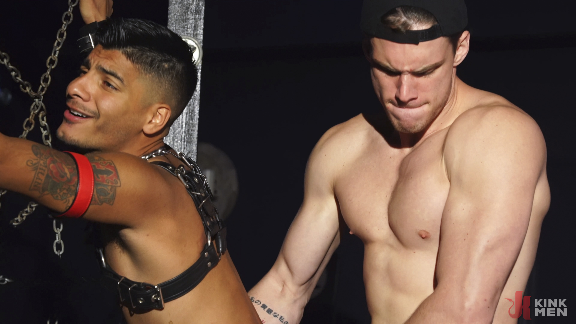 Photo number 26 from Learn The Hard Way: Langley Gold Fucks Apollo Fates shot for Kink Men Test Shoots on Kink.com. Featuring Apollo Fates and Langley Gold in hardcore BDSM & Fetish porn.