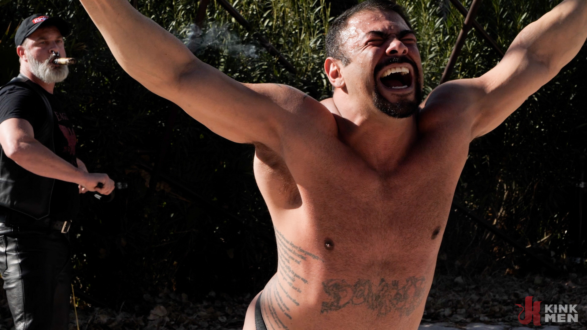 Photo number 25 from More, Daddy! shot for Bound Gods on Kink.com. Featuring Kristofer Weston and Draven Navarro in hardcore BDSM & Fetish porn.