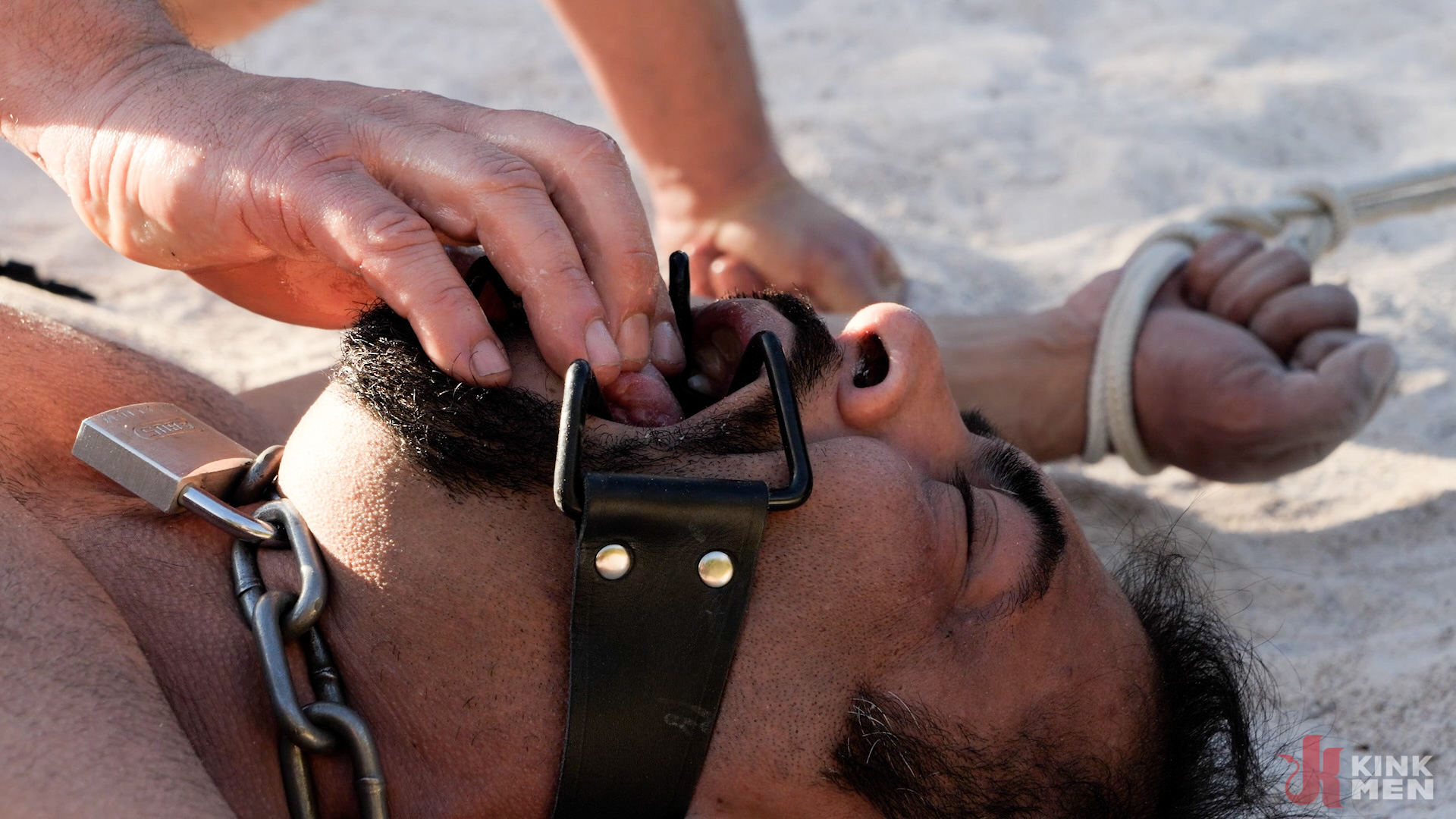 Photo number 37 from More, Daddy! shot for Bound Gods on Kink.com. Featuring Kristofer Weston and Draven Navarro in hardcore BDSM & Fetish porn.