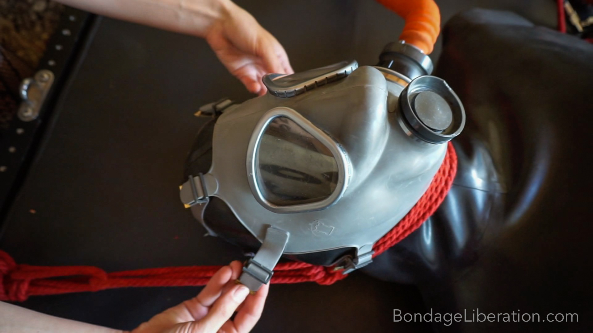 Photo number 1 from Restrained Rubber shot for Bondage Liberation on Kink.com. Featuring Elise Graves and ltx4jay in hardcore BDSM & Fetish porn.