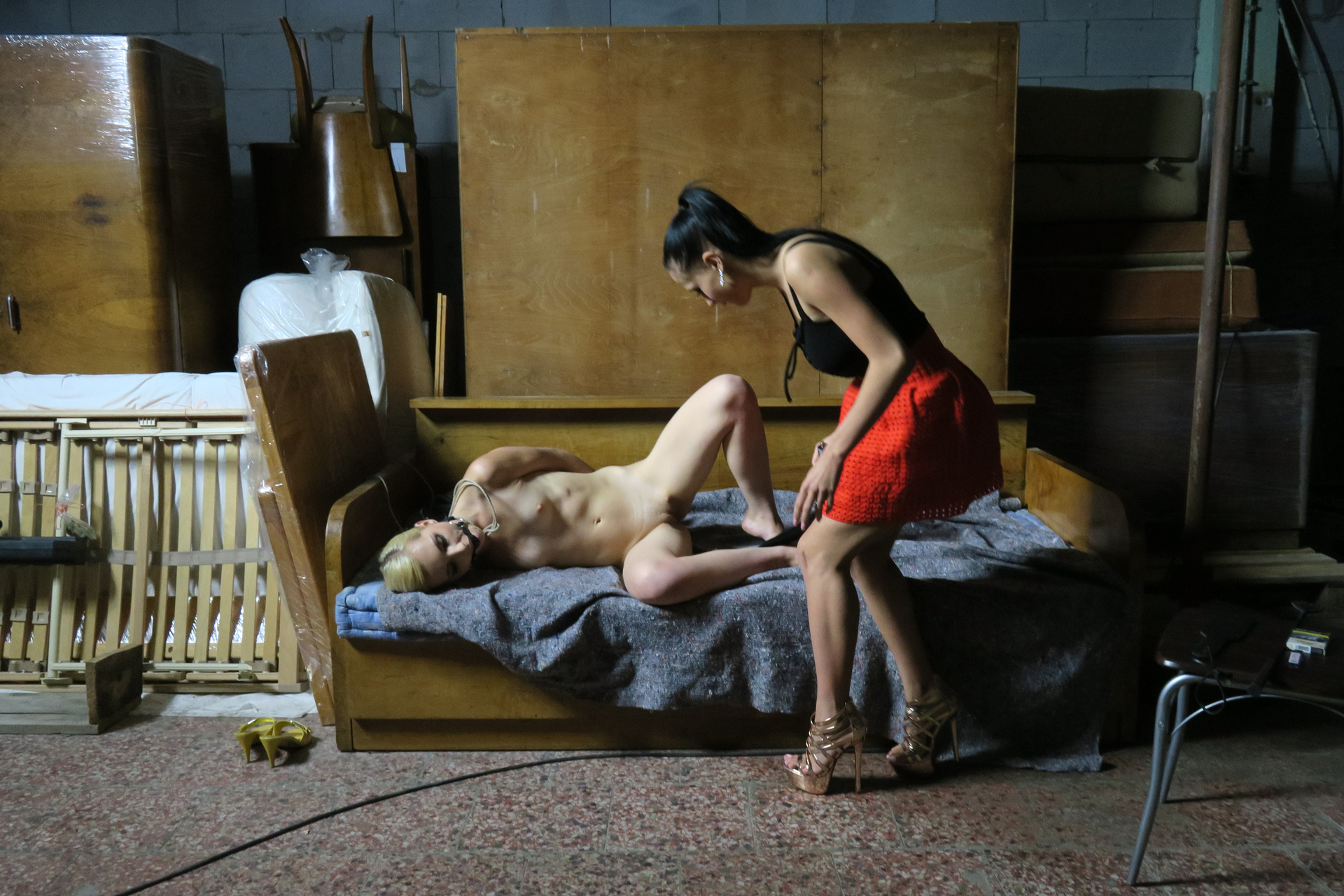 Photo number 3929 from Whipping lesbians shot for Submissed on Kink.com. Featuring Tyna Gold and Nicole Love in hardcore BDSM & Fetish porn.