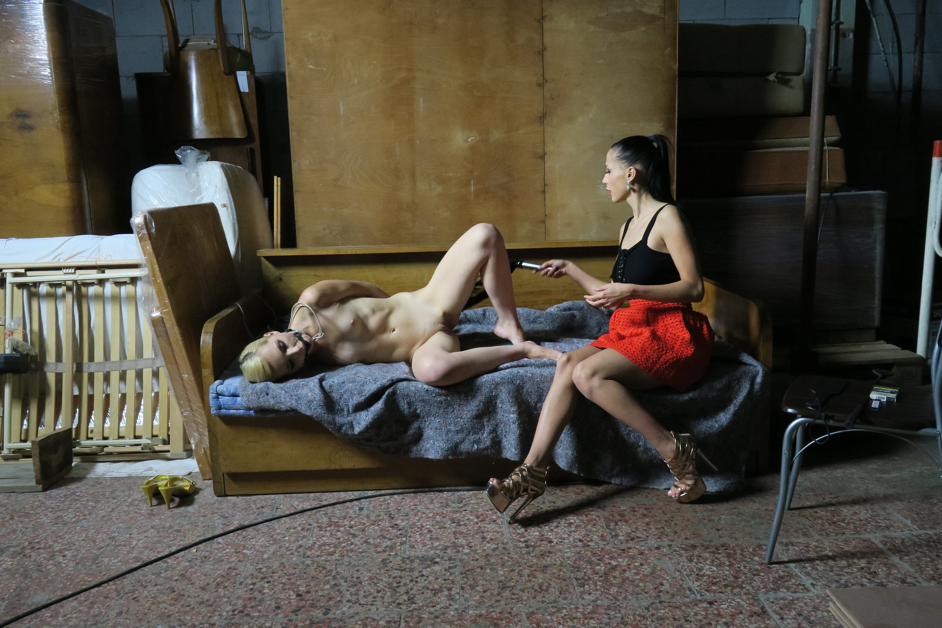 Photo number 3932 from Whipping lesbians shot for Submissed on Kink.com. Featuring Tyna Gold and Nicole Love in hardcore BDSM & Fetish porn.