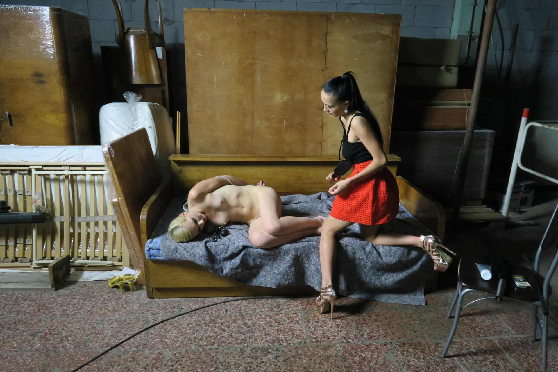 Photo number 4141 from Whipping lesbians shot for Submissed on Kink.com. Featuring Tyna Gold and Nicole Love in hardcore BDSM & Fetish porn.