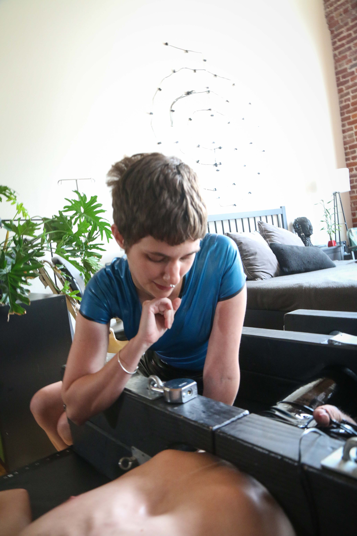 Photo number 8756 from A Laughing Stock shot for Bondage Liberation on Kink.com. Featuring Elise Graves, Tony Orlando and Mercy West in hardcore BDSM & Fetish porn.