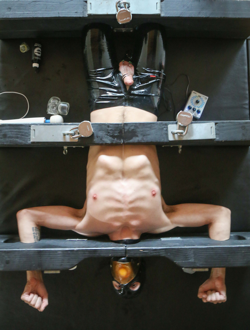 Photo number 8775 from A Laughing Stock shot for Bondage Liberation on Kink.com. Featuring Elise Graves, Tony Orlando and Mercy West in hardcore BDSM & Fetish porn.