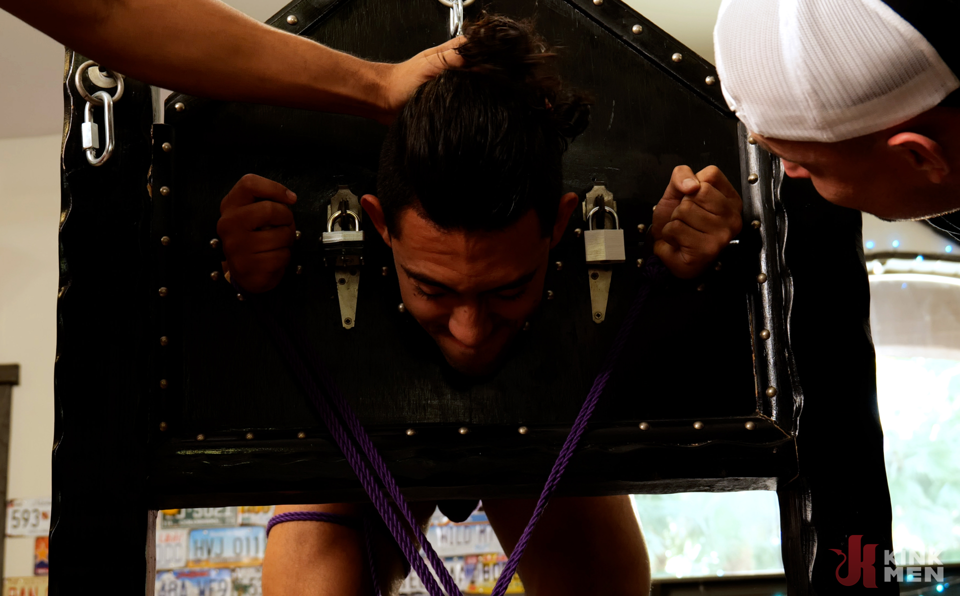 Photo number 6 from Hazed II: Xavier Zane, Brock Kniles, and Zeno Rey shot for Kink Men Test Shoots on Kink.com. Featuring Brock Kniles, Xavier Zane and Zeno Rey in hardcore BDSM & Fetish porn.