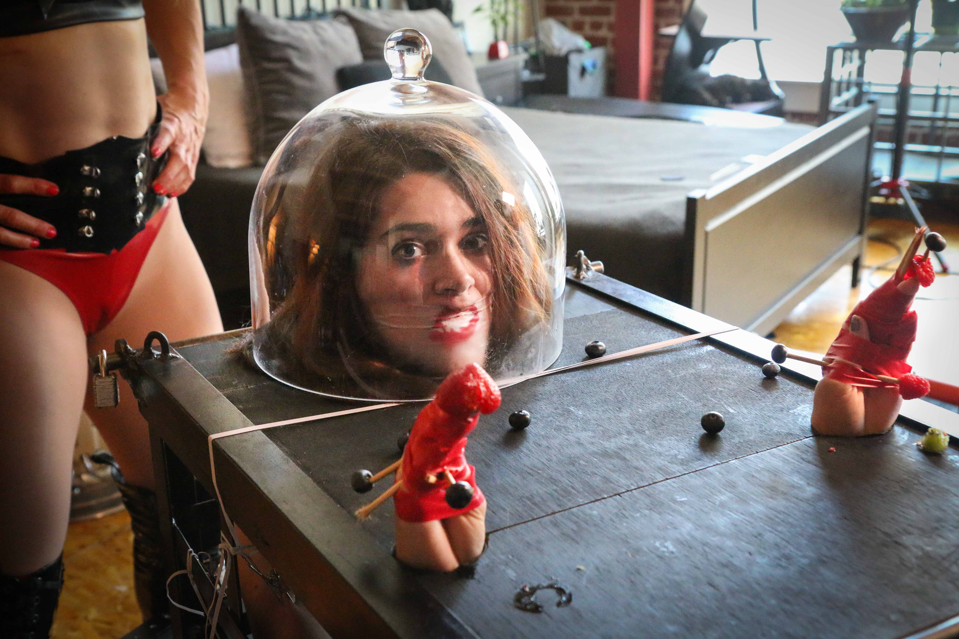 Photo number 9703 from Low Hanging Fruit shot for Bondage Liberation on Kink.com. Featuring Elise Graves, Mistress Miranda and Katt Anomia in hardcore BDSM & Fetish porn.