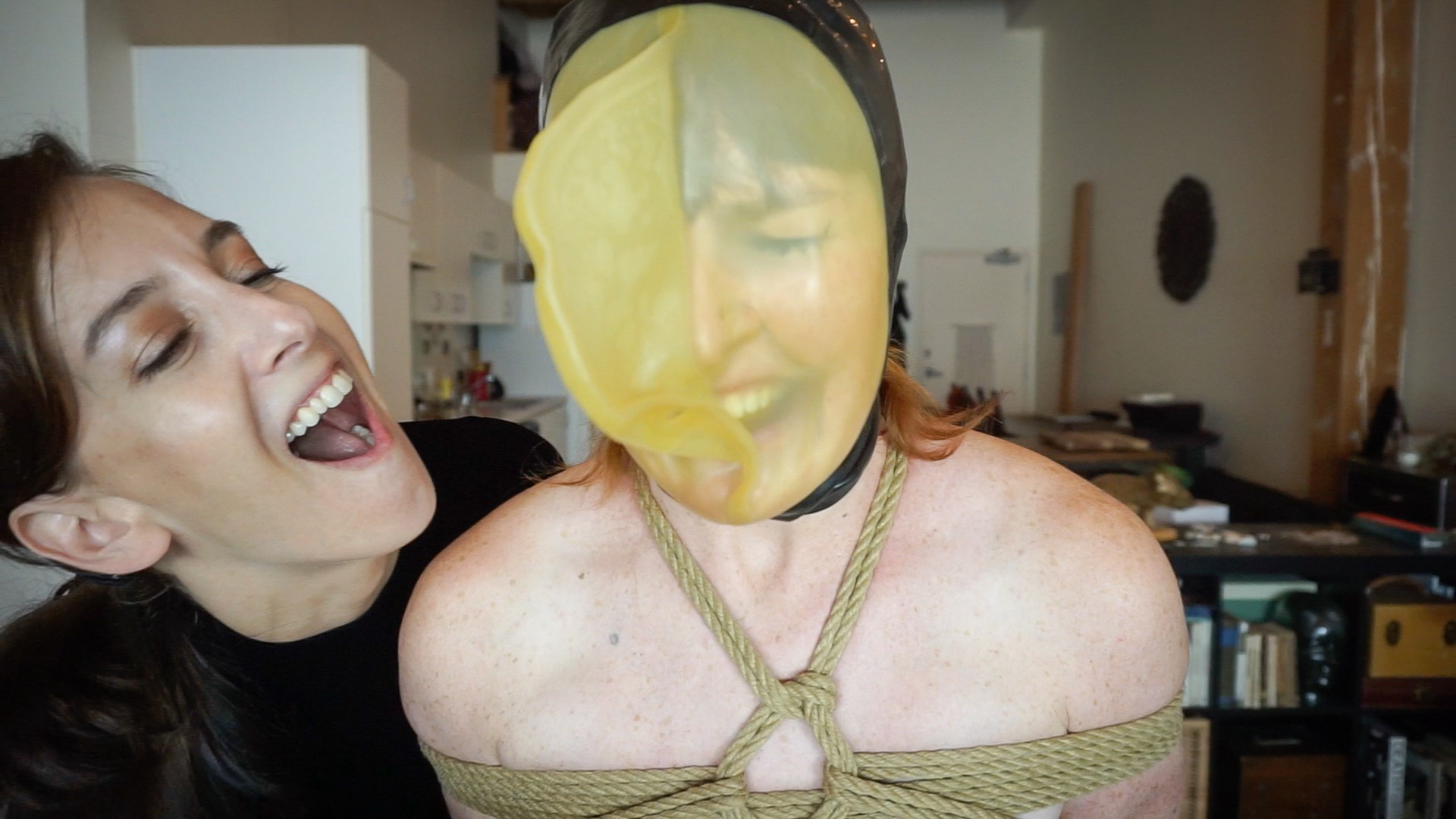 Photo number 1 from Catch Your Breath shot for Bondage Liberation on Kink.com. Featuring Elise Graves and Barbary Rose in hardcore BDSM & Fetish porn.