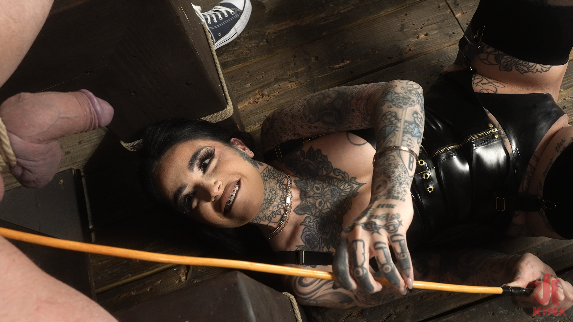 Photo number 7 from Dominating the Giant: Leigh Raven and Pierce Paris shot for Divine Bitches on Kink.com. Featuring Leigh Raven and Pierce Paris in hardcore BDSM & Fetish porn.