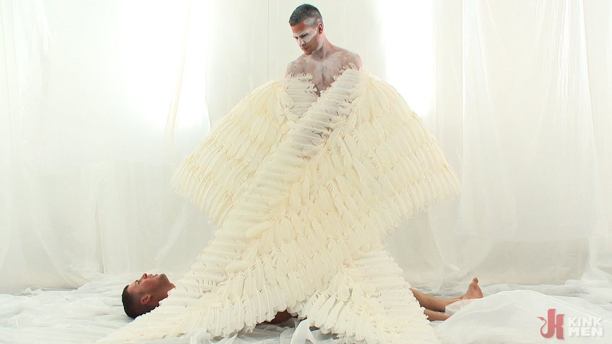 Photo number 84 from Wings of Desire - A Bound Gods Feature Presentation shot for KinkMen Classics on Kink.com. Featuring Hayden Richards and Tanner Wayne in hardcore BDSM & Fetish porn.