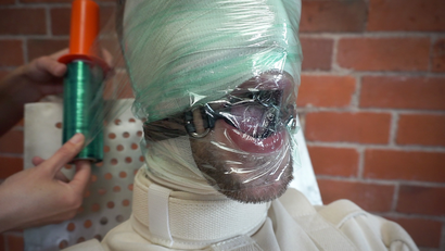 Photo number 1 from Blow Your Own Horn, part two shot for Bondage Liberation on Kink.com. Featuring Elise Graves and Heavybondage4life in hardcore BDSM & Fetish porn.