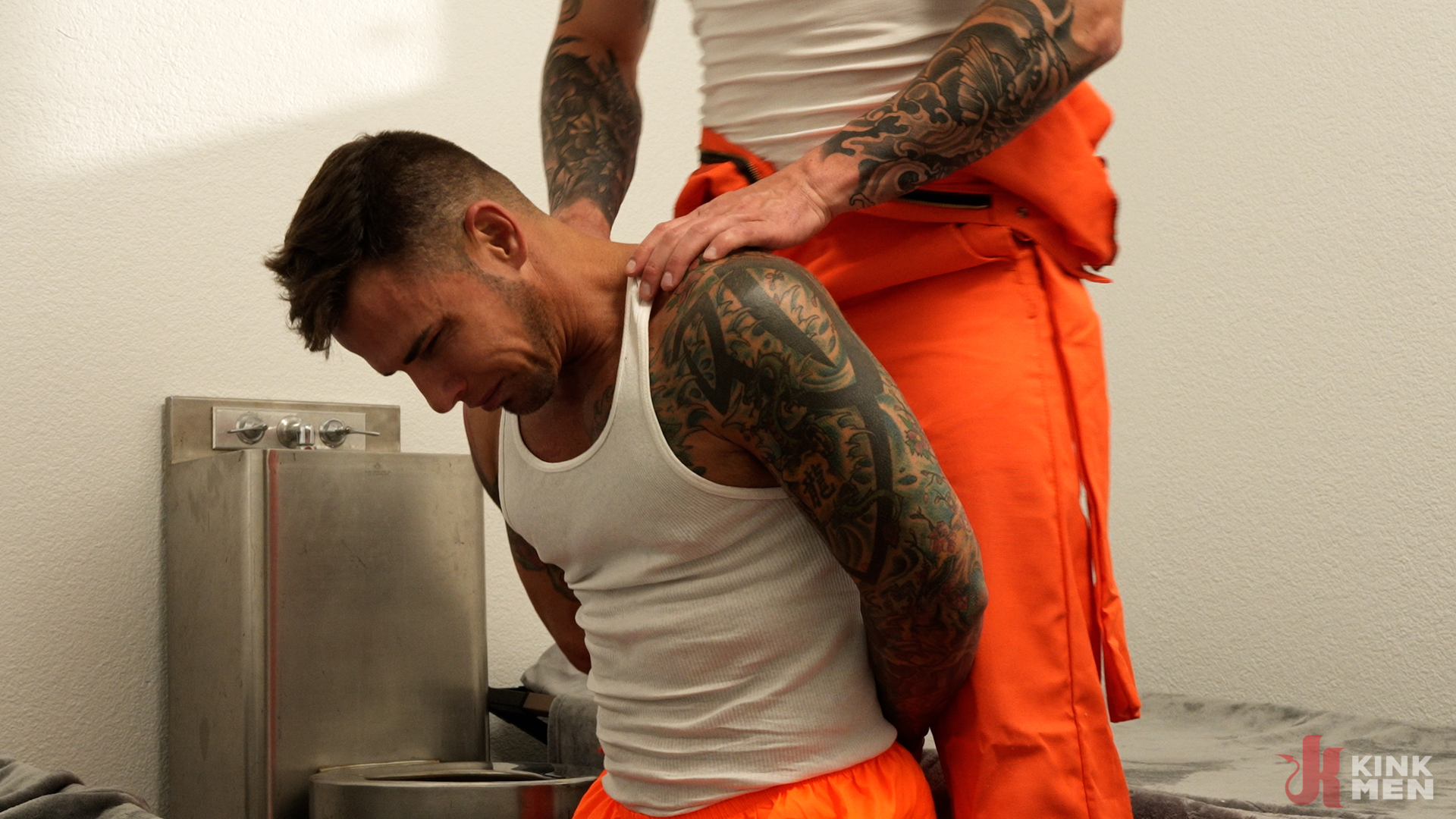 Photo number 4 from Hard Time: Brock Kniles Uses and Abuses New Cellmate Archer Croft shot for Bound Gods on Kink.com. Featuring Archer Croft and Brock Kniles in hardcore BDSM & Fetish porn.