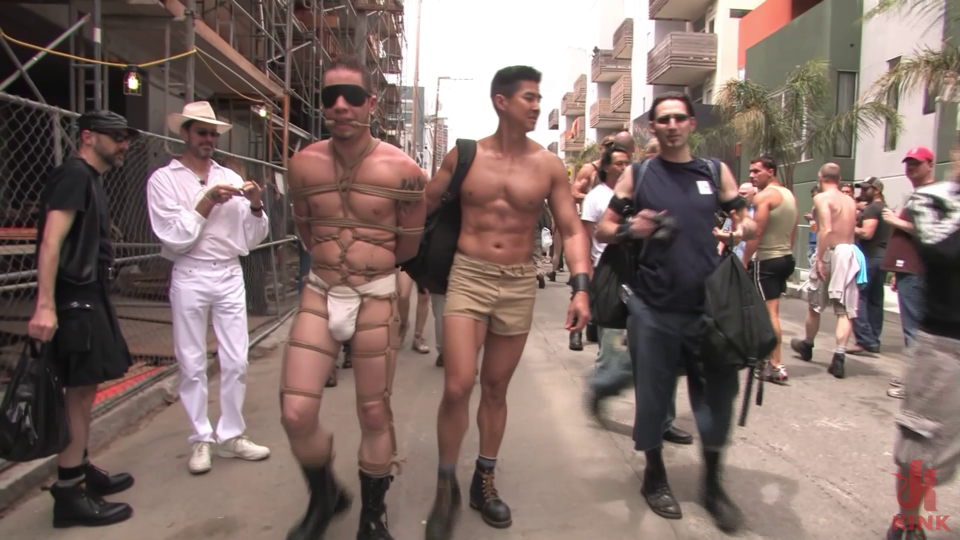 Photo number 1 from Folsom Street Fair 2009 shot for Behind Kink on Kink.com. Featuring Lochai, Van Darkholme and Maitresse Madeline Marlowe in hardcore BDSM & Fetish porn.