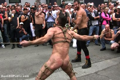 Photo number 9 from Muscle slave is stripped naked, used and humiliated while hordes of people take photos. shot for Bound in Public on Kink.com. Featuring Josh West, Jason Miller and Spencer Reed in hardcore BDSM & Fetish porn.