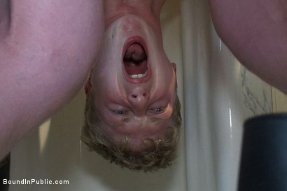 Photo number 11 from Two boys get used and abused in a public restroom. shot for Bound in Public on Kink.com. Featuring Christian Wilde, Mike J and Branden Forrest in hardcore BDSM & Fetish porn.