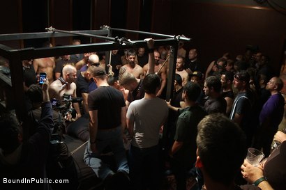 Photo number 4 from Live Shoot: Dirk Caber and 200 horny men at Folsom weekend party. shot for Bound in Public on Kink.com. Featuring Josh West and Dirk Caber in hardcore BDSM & Fetish porn.