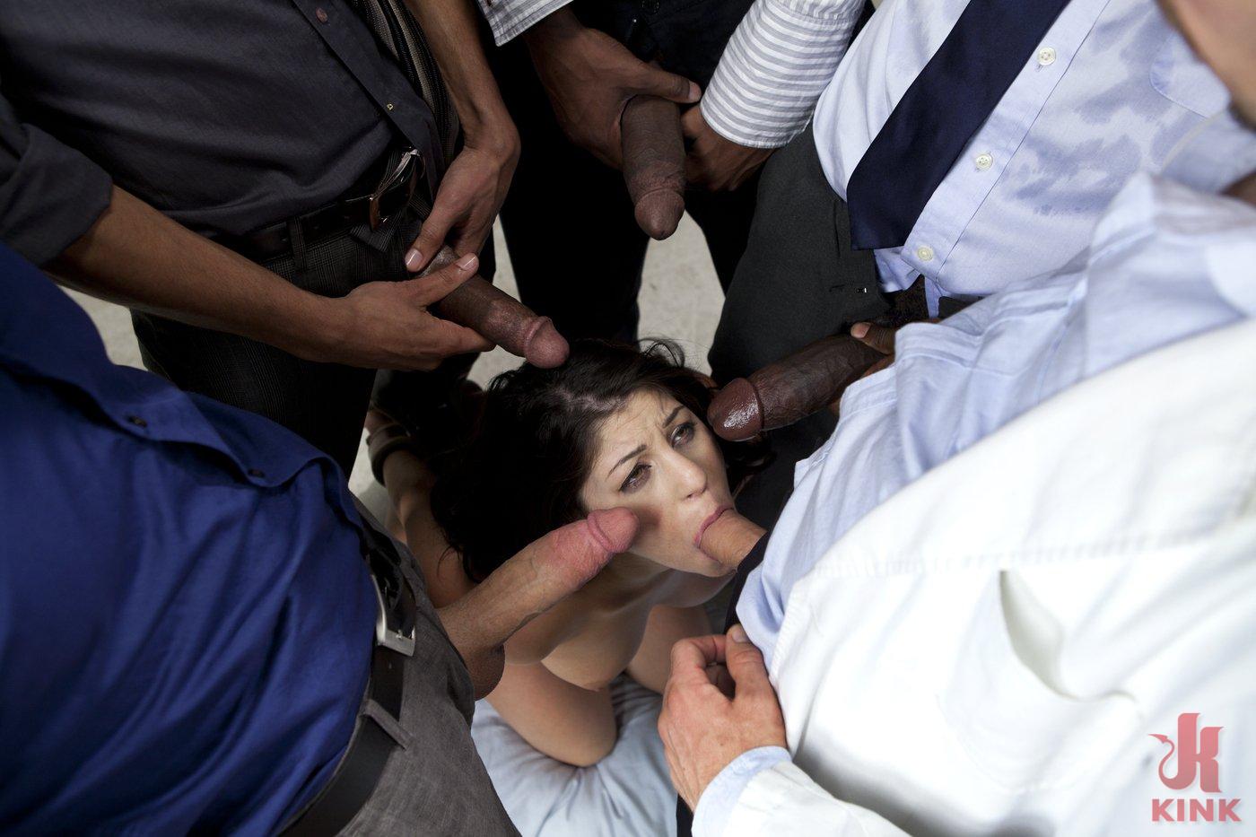 Photo number 11 from The Medical Study shot for Bound Gang Bangs on Kink.com. Featuring James Deen, Britney Stevens, Jon Jon, Bobby Bends, Dietrich Cyrus and Mickey Mod in hardcore BDSM & Fetish porn.