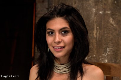 Photo number 14 from 23yr's 1st time at KINK, & in bondage!  1st time helpless, 1st time being made to cum over & over! shot for Hogtied on Kink.com. Featuring Heather Vahn in hardcore BDSM & Fetish porn.