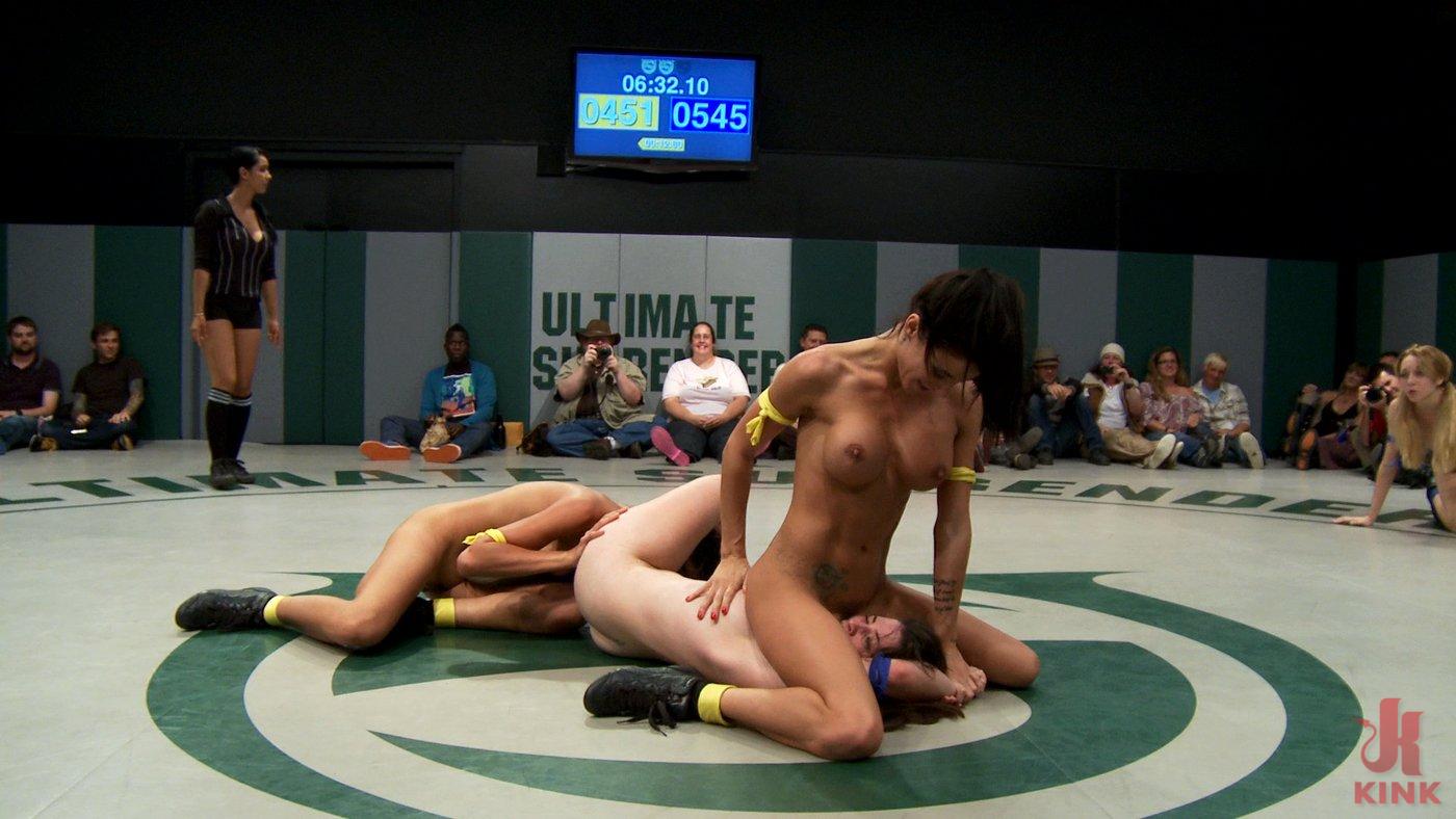 Photo number 6 from BATTLE OF THE FEATHERWEIGHTS!: Round 2!  The only non-scripted Tag Team wrestling in the world! shot for Ultimate Surrender on Kink.com. Featuring Isis Love, Serena Blair, Emma Haize, Gia DiMarco and Lyla Storm in hardcore BDSM & Fetish porn.