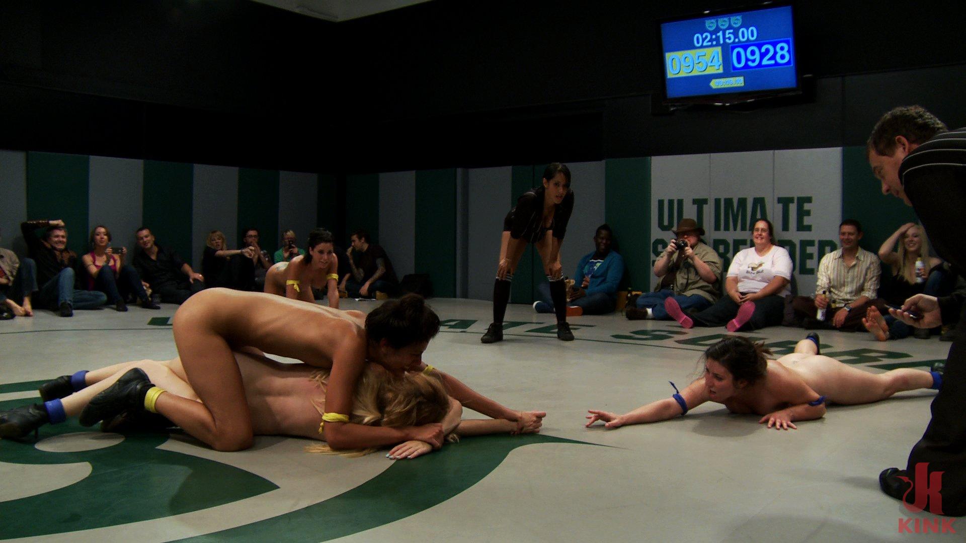 Photo number 10 from BATTLE OF THE FEATHERWEIGHTS!: Final round, non-scripted brutality! Best REAL wrestling on the net. shot for Ultimate Surrender on Kink.com. Featuring Isis Love, Serena Blair, Emma Haize, Gia DiMarco and Lyla Storm in hardcore BDSM & Fetish porn.