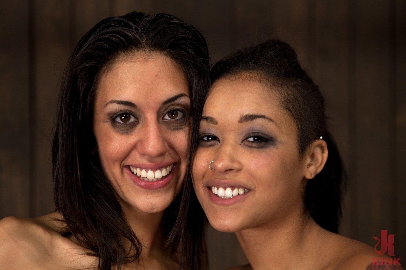 Photo number 14 from Machine fucked with zipper inducing orgasms shot for Device Bondage on Kink.com. Featuring Skin Diamond and Lyla Storm in hardcore BDSM & Fetish porn.