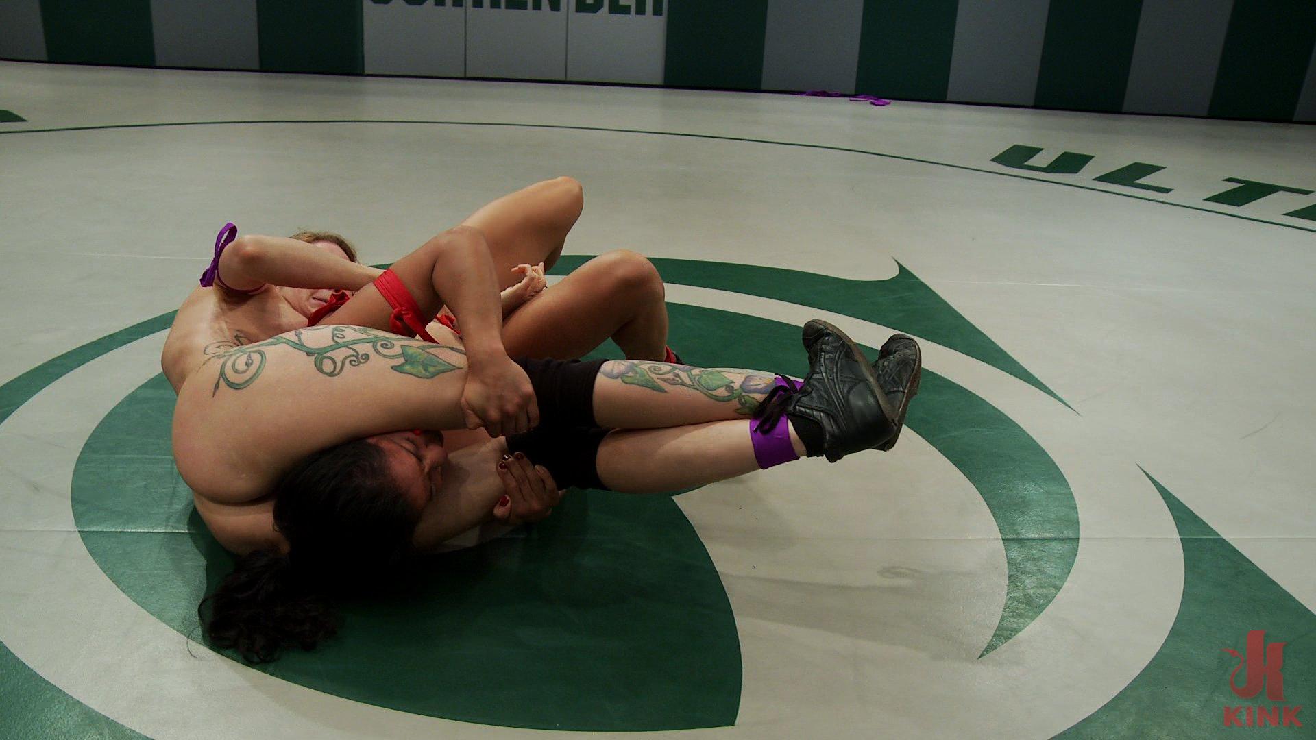 Photo number 2 from 1st vs 3rd:  2 skilled competitors beat the living shit out of each other! Brutal sex wrestling! shot for Ultimate Surrender on Kink.com. Featuring Rain DeGrey and Izamar Gutierrez in hardcore BDSM & Fetish porn.