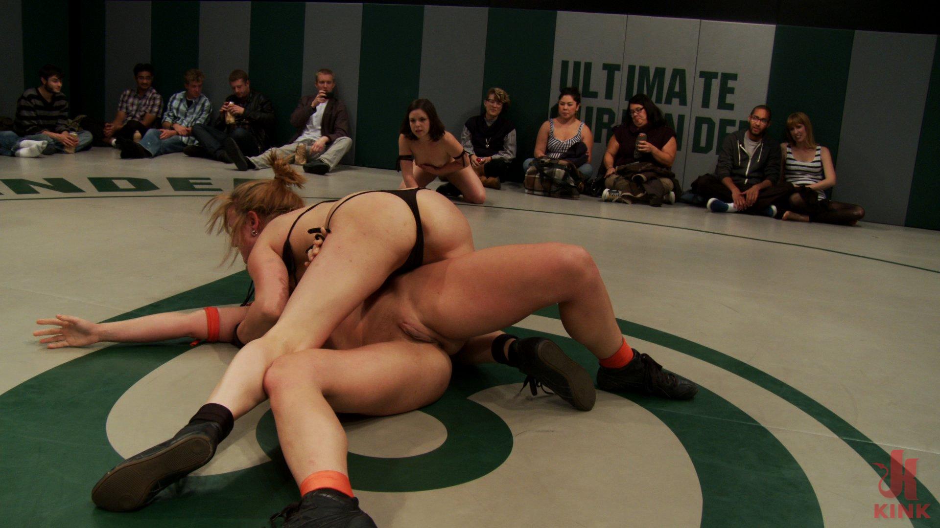 Photo number 14 from 4 girl un-scripted Tag Team wrestling! Shot live, in front of a public audience Brutal sexual action shot for Ultimate Surrender on Kink.com. Featuring Isis Love, Kaylee Hilton, Jessie Cox, Holly Heart and Juliette March in hardcore BDSM & Fetish porn.