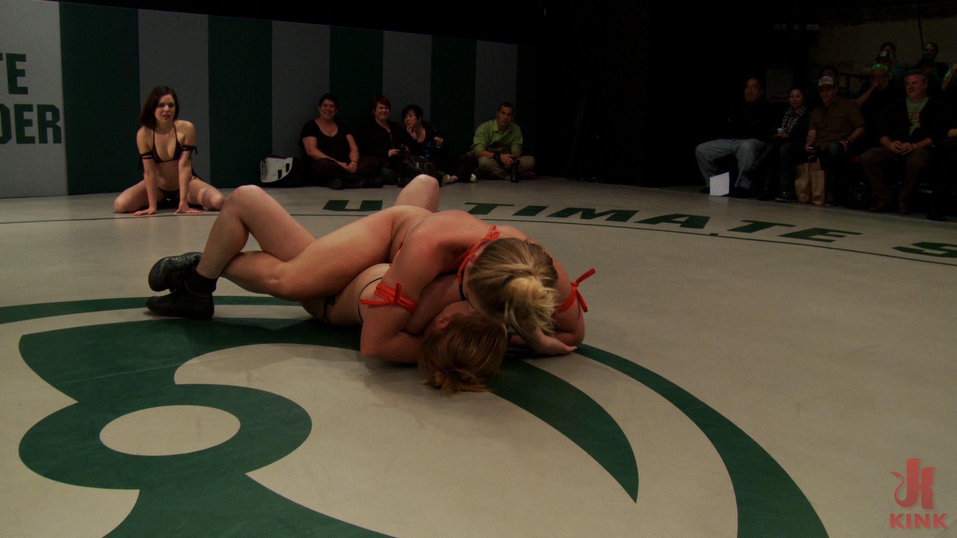 Photo number 2 from 4 girl un-scripted Tag Team wrestling! Shot live, in front of a public audience Brutal sexual action shot for Ultimate Surrender on Kink.com. Featuring Isis Love, Kaylee Hilton, Jessie Cox, Holly Heart and Juliette March in hardcore BDSM & Fetish porn.