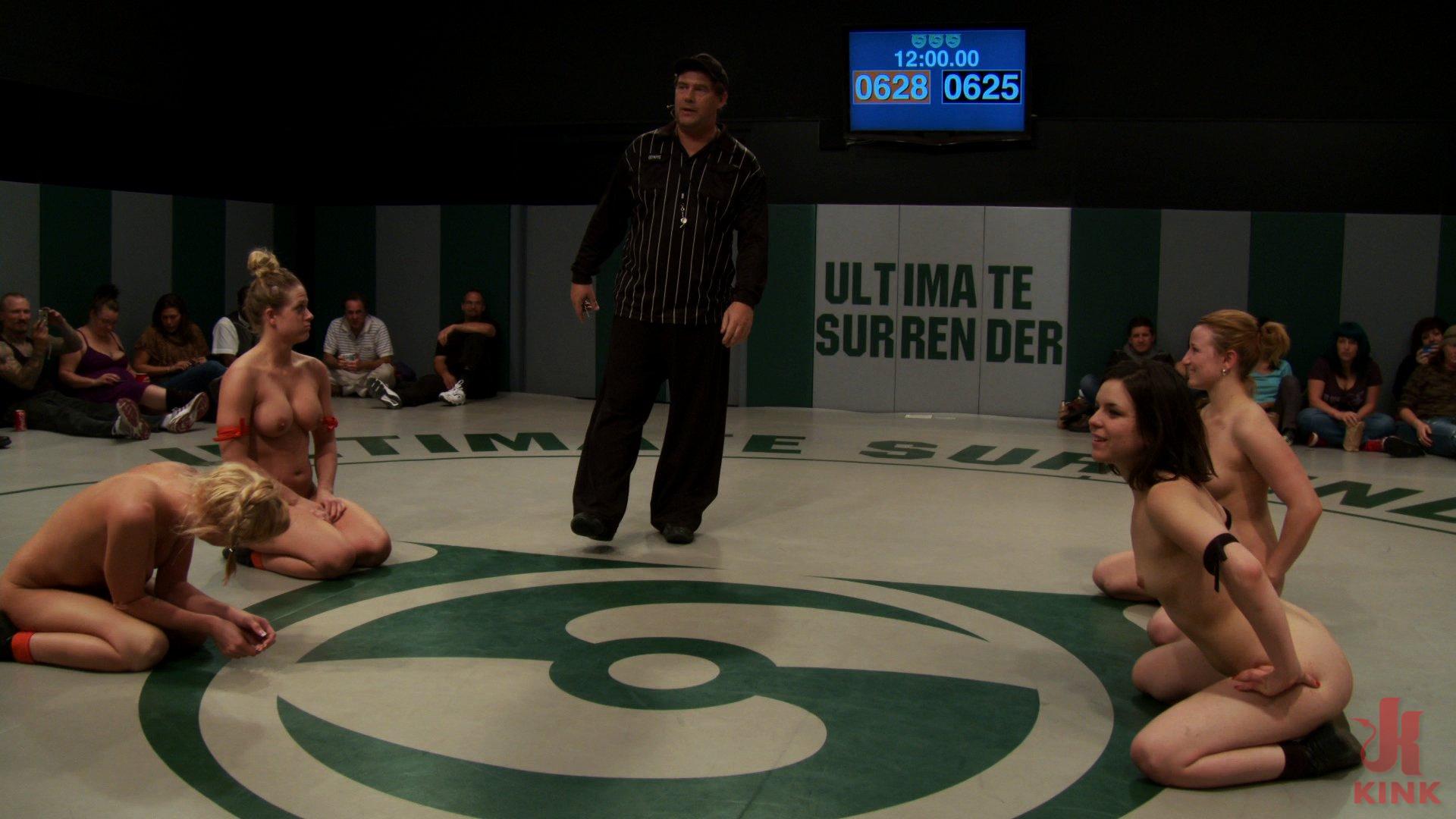 Photo number 1 from 3pts separate these 4 girls in the final wrestling RD  Who is going to open the can of whip ass? shot for Ultimate Surrender on Kink.com. Featuring Isis Love, Kaylee Hilton, Jessie Cox, Holly Heart and Juliette March in hardcore BDSM & Fetish porn.