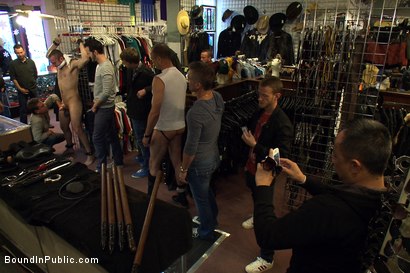 Photo number 0 from 19 year old stud with a giant cock gets used and humiliated in public shot for Bound in Public on Kink.com. Featuring Steve Vex and Cody Allen in hardcore BDSM & Fetish porn.