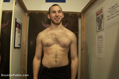 Photo number 14 from 19 year old stud with a giant cock gets used and humiliated in public shot for Bound in Public on Kink.com. Featuring Steve Vex and Cody Allen in hardcore BDSM & Fetish porn.