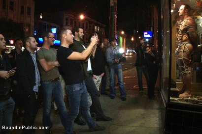 Photo number 13 from Ripped Muscle, Fat Cock, Round Ass, Humiliated in Public shot for Bound in Public on Kink.com. Featuring Christian Wilde and Fabio Stallone in hardcore BDSM & Fetish porn.