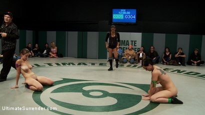 Photo number 1 from RD2: Team Purple opens up a can of whipass & destroys the green team taking the lead by over 100pts. shot for Ultimate Surrender on Kink.com. Featuring Holly Heart, Audrey Rose, Bryn Blayne, Isis Love and Rain DeGrey in hardcore BDSM & Fetish porn.