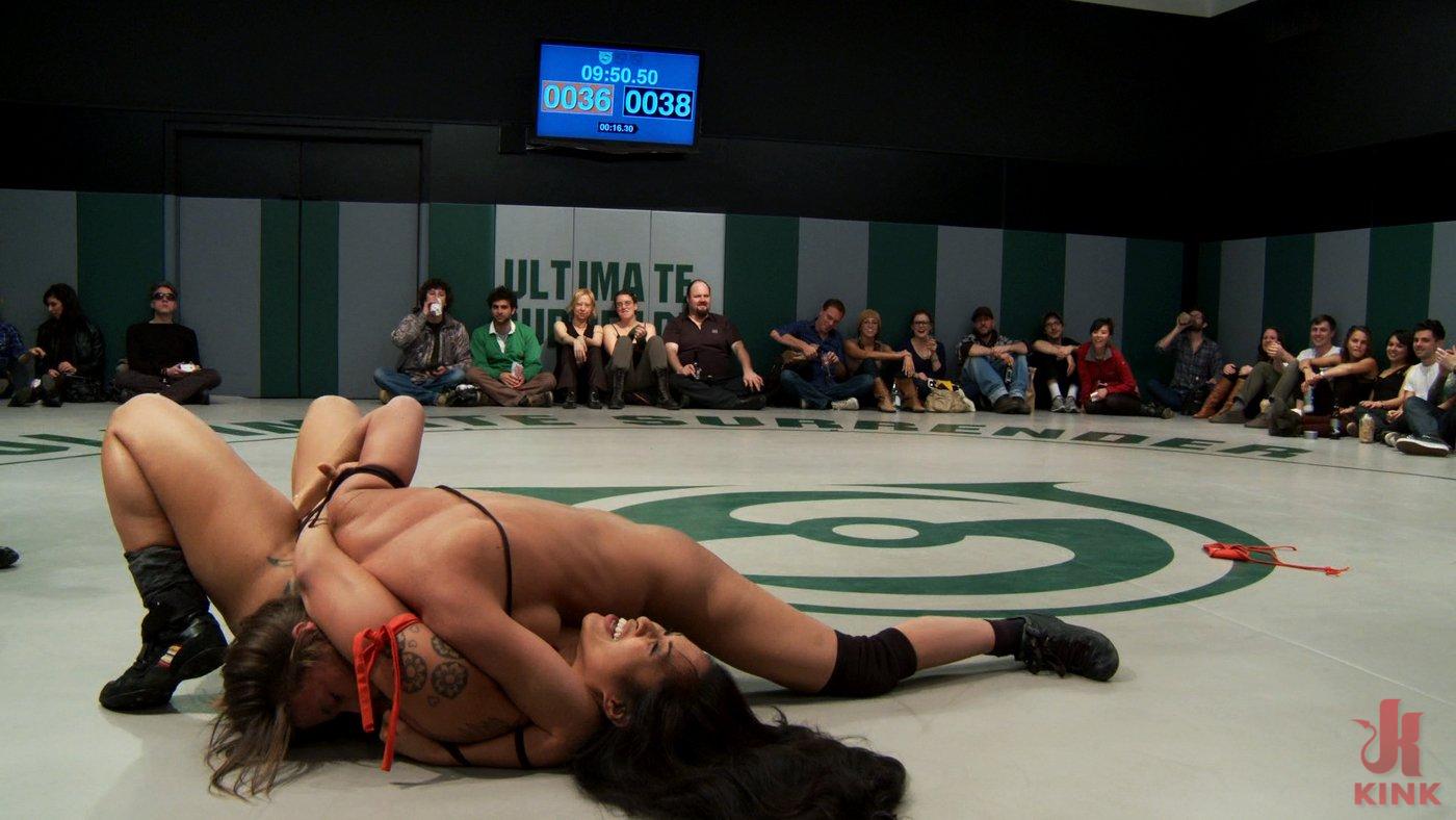 Photo number 2 from Dragon, Ariel, Beretta, Lyla: The hottest girl on the net battle in a non-scripted Tag Team Event! shot for Ultimate Surrender on Kink.com. Featuring Ariel X, DragonLily, Beretta James and Lyla Storm in hardcore BDSM & Fetish porn.