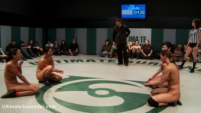 Photo number 0 from Round 2 of January's Live match:  The Dragon is humiliated, sexually destroyed, cums on the mat!! shot for Ultimate Surrender on Kink.com. Featuring Ariel X, DragonLily, Beretta James and Lyla Storm in hardcore BDSM & Fetish porn.