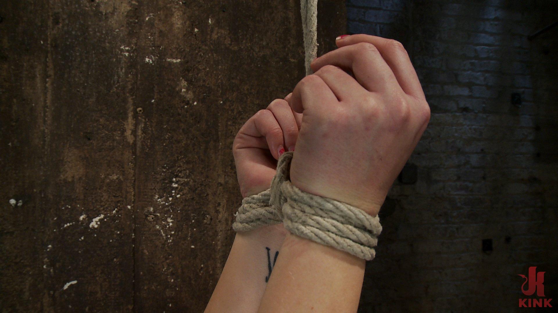 Photo number 4 from Ashli & her phat ass are flogged, tied in a strappado pussy fucked & throat fucked to brutal shot for Hogtied on Kink.com. Featuring Ashli  Orion in hardcore BDSM & Fetish porn.