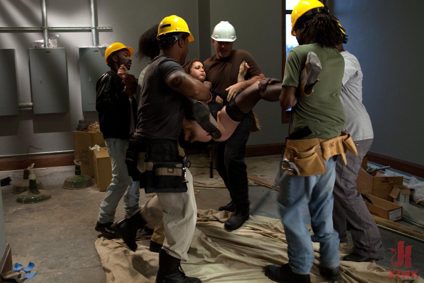 Photo number 13 from Hot Redhead Cici Rhodes Fucked by Hard Cock and Construction Tools shot for Bound Gang Bangs on Kink.com. Featuring CiCi Rhodes, Bobby Bends, Tee Reel, Ken Stiles, Rico Strong, Mark Davis and Dirk Huge in hardcore BDSM & Fetish porn.