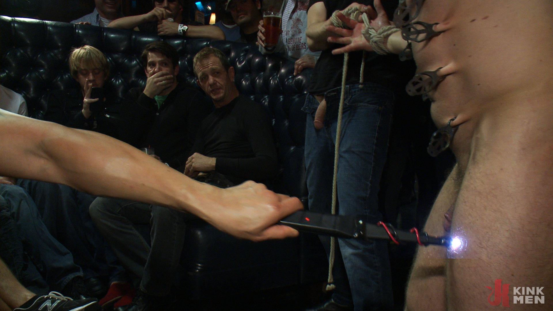 Photo number 6 from Gang fucked on the pool table in public shot for Bound in Public on Kink.com. Featuring Ethan Hudson and Christian Wilde in hardcore BDSM & Fetish porn.