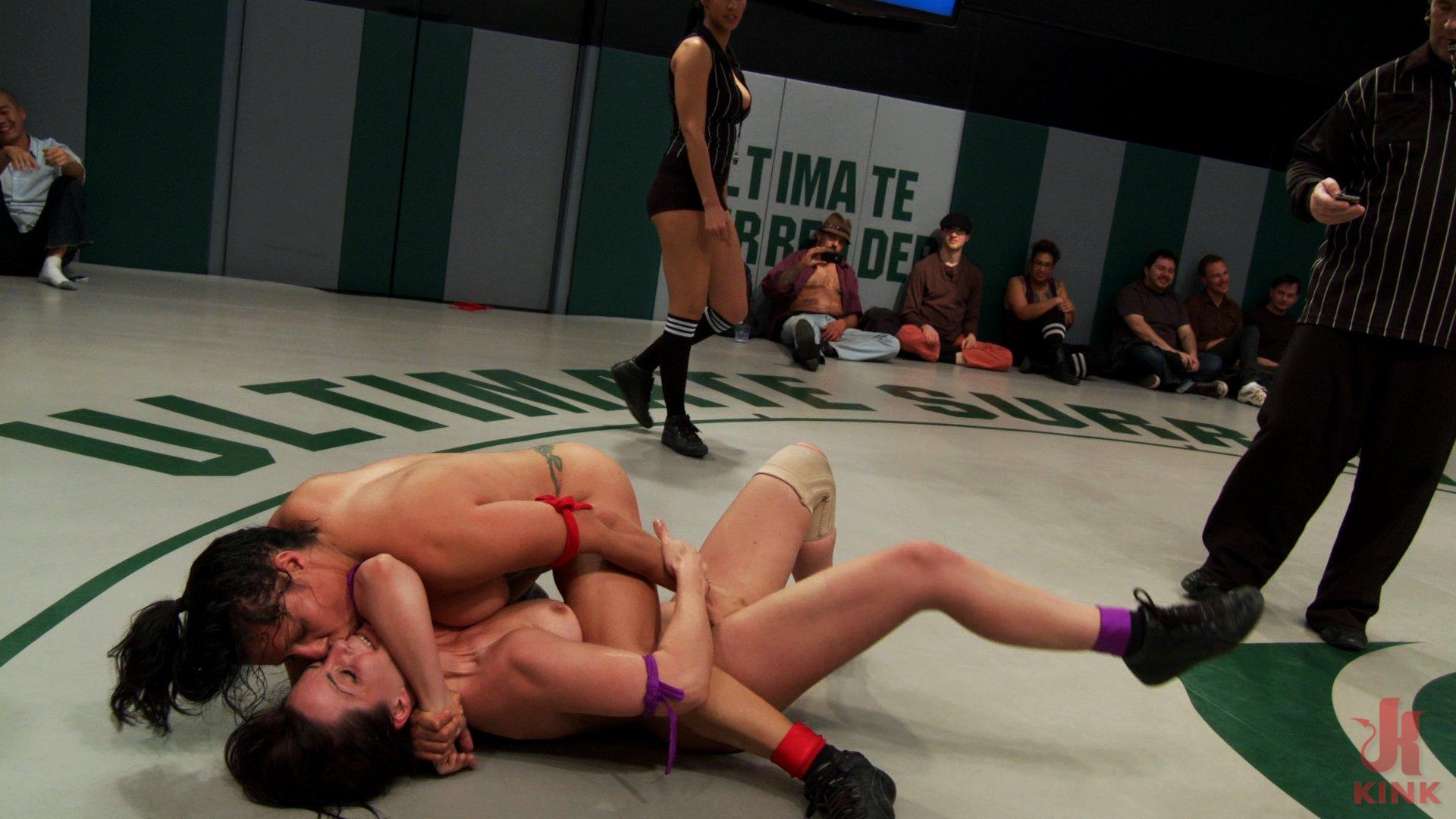 Photo number 12 from RD 2/4 of Feb's Live Tag Team Match: Sexual molestation on the mat! Non-scripted! Shot Live! shot for Ultimate Surrender on Kink.com. Featuring Bryn Blayne, Rain DeGrey, Izamar Gutierrez, Isis Love and Audrey Rose in hardcore BDSM & Fetish porn.
