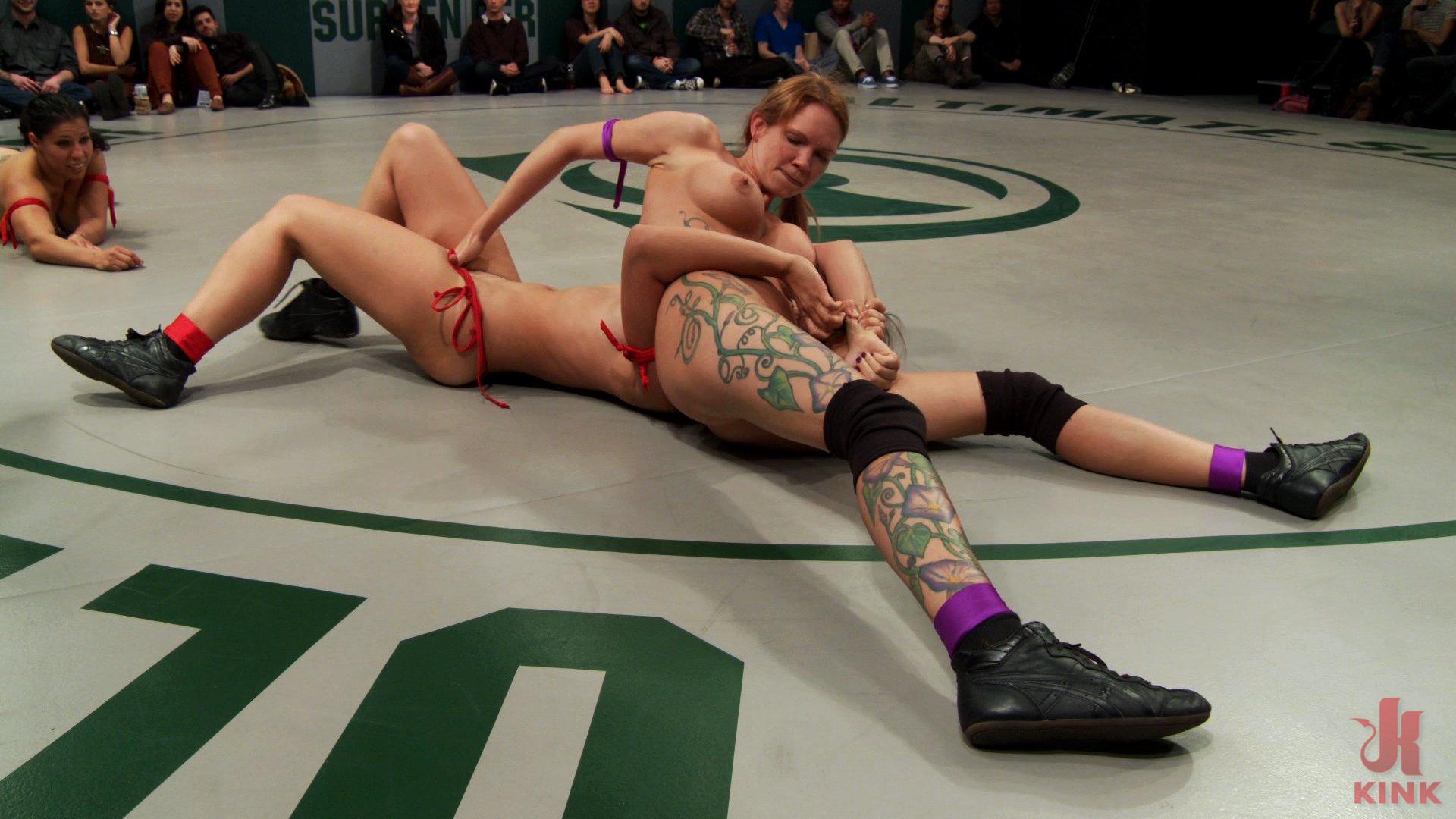 Photo number 2 from RD 2/4 of Feb's Live Tag Team Match: Sexual molestation on the mat! Non-scripted! Shot Live! shot for Ultimate Surrender on Kink.com. Featuring Bryn Blayne, Rain DeGrey, Izamar Gutierrez, Isis Love and Audrey Rose in hardcore BDSM & Fetish porn.