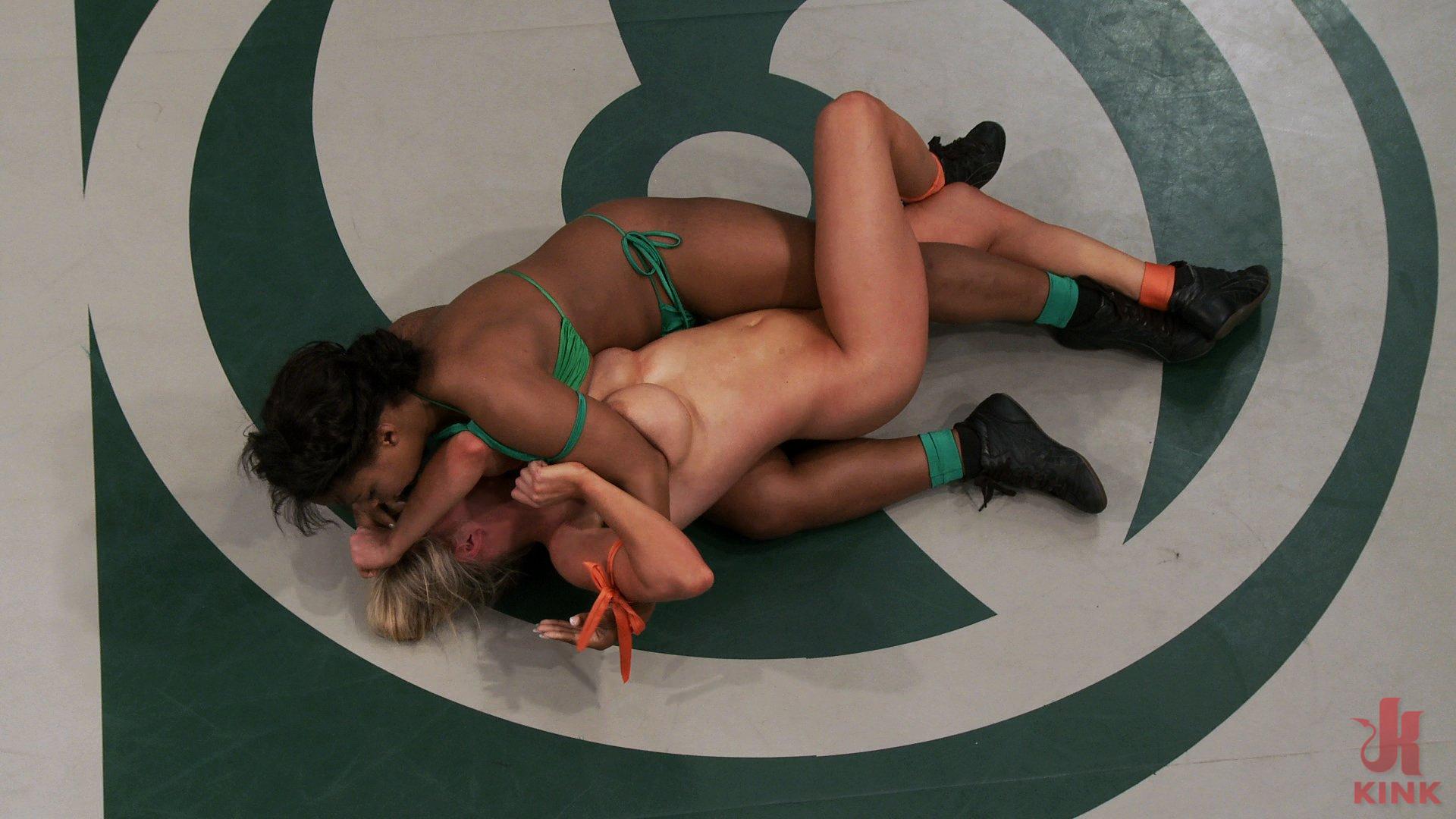 Photo number 4 from Two Rookies Battle for a win: Who will end up the winner and who will get nailed on the mat in rd 4? shot for Ultimate Surrender on Kink.com. Featuring Charisma Cappelli, Yasmine Loven and Isis Love in hardcore BDSM & Fetish porn.