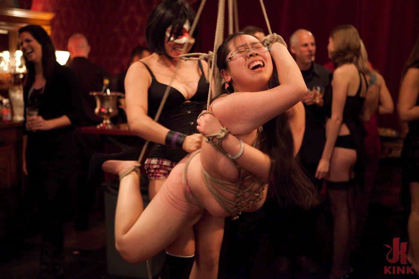 Photo number 14 from Slave Birthday Party Part 1 shot for The Upper Floor on Kink.com. Featuring Sparky Sin Claire, Mark Davis, Krysta Kaos, Skin Diamond and Isis Love in hardcore BDSM & Fetish porn.