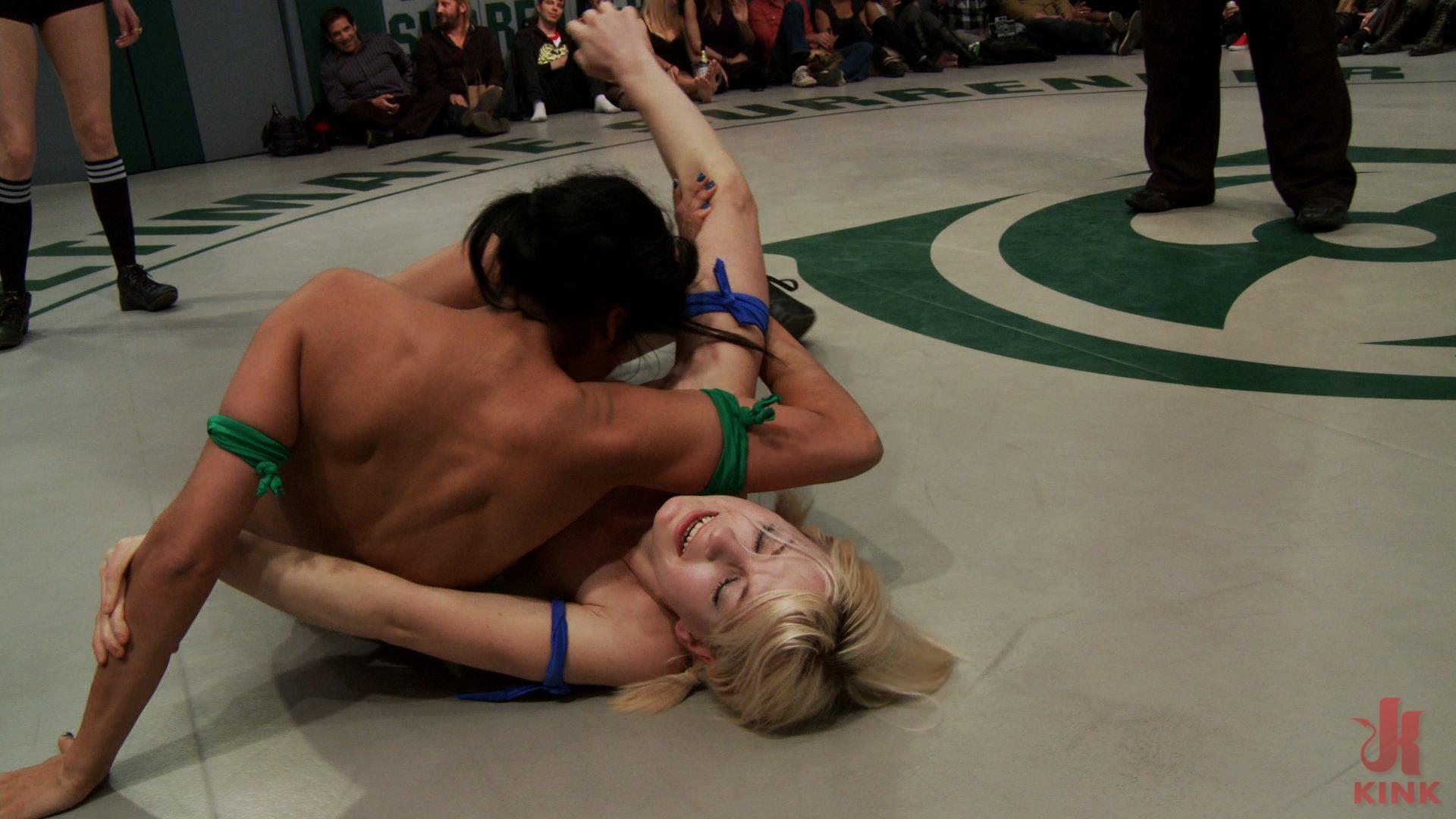 Photo number 2 from RD 2 of March's Live Tag Team Match: Totally non-scripted collegian style sexual lesbian wresting! shot for Ultimate Surrender on Kink.com. Featuring Beretta James, Charisma Cappelli, Iona Grace, Princess Donna Dolore and Shae Simone in hardcore BDSM & Fetish porn.