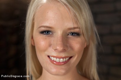 Photo number 14 from Tiny blonde babydoll gets deep-throated for the very first time. shot for Public Disgrace on Kink.com. Featuring Elaina Raye and John Strong in hardcore BDSM & Fetish porn.