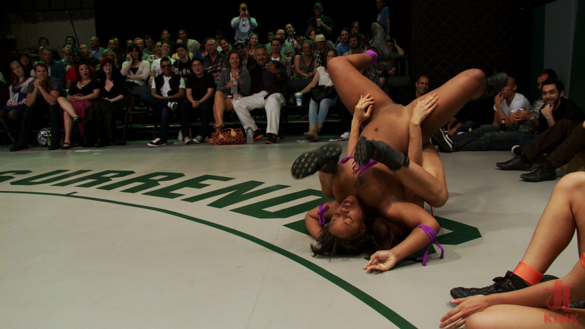 Photo number 13 from RD 1of April's Live Tag Team  Rain DeGrey & Yasmine Loven vs The Dragon & Lyla Storm shot for Ultimate Surrender on Kink.com. Featuring Lyla Storm, Yasmine Loven, DragonLily and Rain DeGrey in hardcore BDSM & Fetish porn.